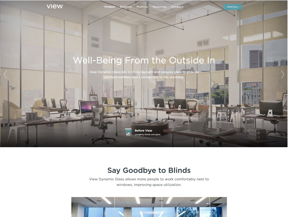 View product page UI design